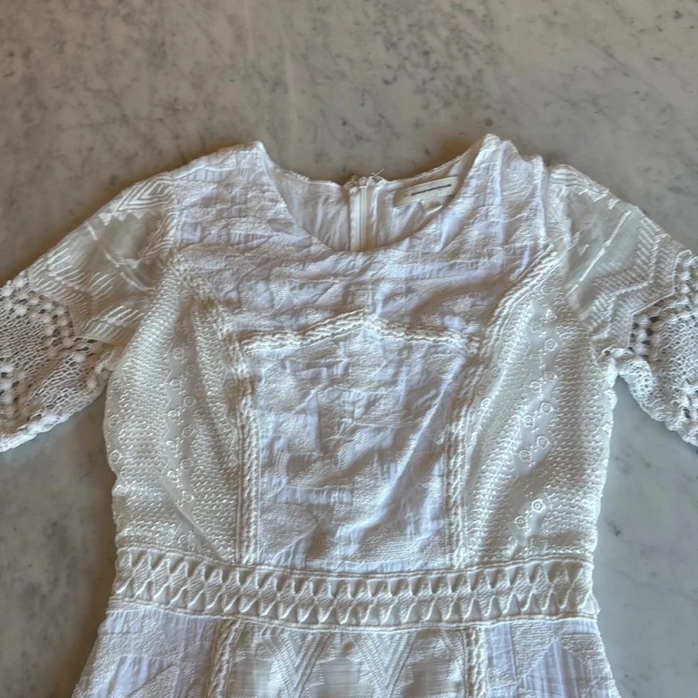 Anthropologie Eri + Ali White Swann Dress - Picture 8 of 12